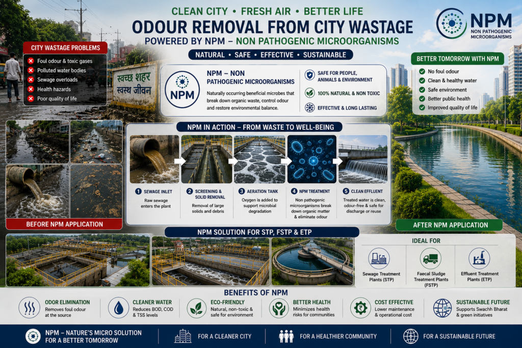 npm technology odour removal by city wastage